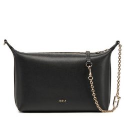 Torebka Furla. Czarne listonoszki damskie Furla, bez wzorów, bez dodatków. Za 649.99 zł.