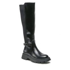 Kozaki Jenny Fairy. Czarne kozaki damskie Jenny Fairy, bez obcasa, na płaskiej podeszwie. Za 159.99 zł.