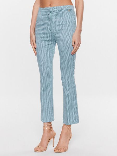 Liu Jo Spodnie materiałowe CA3409 J1919 Niebieski Regular Fit. Niebieskie spodnie materiałowe damskie Liu Jo, bez wzorów, z materiału. Za 429.99 zł.