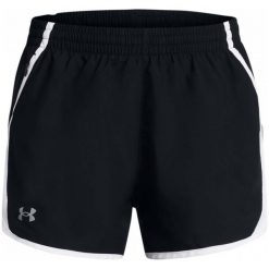 Spodenki do biegania damskie Under Armour Fly By 3". Czarne szorty sportowe damskie Under Armour, l, bez wzorów, sportowe, do biegania. Za 109.99 zł.