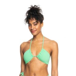 Góra od stroju kąpielowego ROXY Color Jam TRI. Zielone bikini damskie Roxy, s, bez wzorów. Za 79.99 zł.