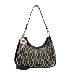 Tamaris Worek TAS Konstantina Torebki 1 ct Czarny Damski. Czarne torby na ramię damskie Tamaris, z aplikacjami, z materiału, zdobione, bez dodatków. Za 242.99 zł.