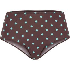 Figi bikini, szybko schnące bonprix brązowo-turkusowy w kropki. Brązowe bikini damskie bonprix, w kropki. Za 59.99 zł.