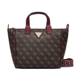 Torebka Guess. Brązowe torebki do ręki damskie Guess, z aplikacjami, klasyczne, bez dodatków. Za 549.99 zł.