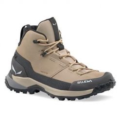 Buty trekkingowe damskie Salewa Puez Leather Mid Powertex. Brązowe obuwie sportowe damskie Salewa, za kostkę, trekkingowe. Za 1,259.00 zł.