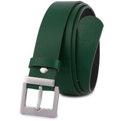 Pasek skórzany BELTIMORE r.80-95 cm D69 zielony. Zielone paski damskie bez wzorów. Za 60.49 zł.