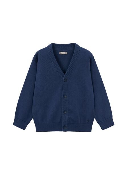 Mayoral Kardigan 3381 Granatowy Regular Fit. Niebieskie swetry dla chłopców Mayoral, bez wzorów, z bawełny, bez kołnierzyka, bez kaptura. Za 114.99 zł.