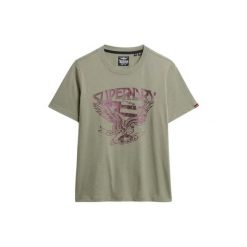 Koszulka damska Superdry American Eagle. Zielone t-shirty damskie Superdry., m, bez wzorów, z materiału, klasyczne, bez kołnierzyka. Za 126.45 zł.