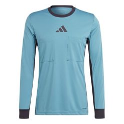 Dżersej z długim rękawem adidas Referee 24. Niebieskie koszulki sportowe męskie Adidas, s, bez wzorów, z dżerseju, bez kołnierzyka, bez ramiączek, do piłki nożnej. W wyprzedaży za 186.15 zł.