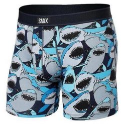Bokserki termoaktywne męskie Saxx Daytripper Boxer Brief Fly. Niebieskie bokserki męskie Saxx, m, bez wzorów. Za 102.99 zł.