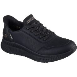 Adidasy Skechers Bobs Squad 4 - Key Look, Kobiety. Czarne obuwie sportowe damskie Skechers, bez wzorów, ze skóry ekologicznej, na fitness i siłownię. Za 390.00 zł.