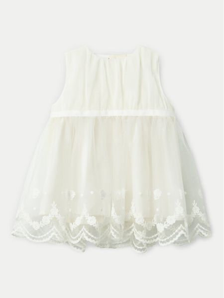 NAME IT Sukienka elegancka Demille 13240057 Écru Regular Fit. Sukienki dla dziewczynek Name it, bez wzorów, z syntetyku, eleganckie, bez ramiączek. Za 89.99 zł.