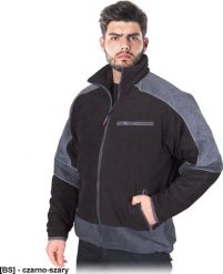 R.E.I.S. POL-POLAREX - Ocieplana bluza z wysokiej jakości polaru, dziana - czarno-szary M. Czarne bluzy męskie R.E.I.S., m, bez wzorów, z polaru, bez kaptura. Za 126.98 zł.