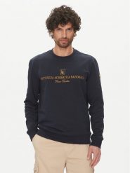 Aeronautica Militare Bluza 251FE2005F459 Granatowy Regular Fit. Niebieskie bluzy męskie Aeronautica Militare, m, bez wzorów, z bawełny, bez kaptura. Za 299.99 zł.