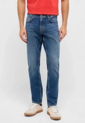 Męskie Spodnie Jeansowe Mustang Style Oregon Slim Denim Blue 1017434 5000 684. Niebieskie spodnie materiałowe męskie Mustang, l, bez wzorów, z denimu. Za 219.99 zł.