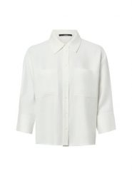 Someday Damska bluzka koszulowa - Zuvia Kobiety biały jednolity, 40. Białe bluzki damskie someday., z aplikacjami, biznesowe, bez kołnierzyka, bez ramiączek. Za 379.95 zł.