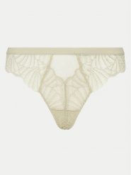 Calvin Klein Underwear Stringi 000QF7759E Zielony. Zielone stringi damskie Calvin Klein Underwear, s, bez wzorów, z syntetyku. Za 99.99 zł.