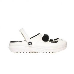 Buty do chodzenia damskie Crocs Classic Lined Iam Panda Bear Clog. Białe obuwie sportowe damskie Crocs, bez wzorów, z jeansu, trekkingowe. Za 214.70 zł.