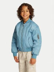 Calvin Klein Jeans Kurtka bomber IB0IB02254 Niebieski Regular Fit. Niebieskie kurtki i płaszcze dla chłopców Calvin Klein Jeans, bez wzorów, z jeansu, bez kaptura. Za 319.99 zł.