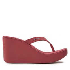 Japonki Ipanema. Czerwone klapki damskie Ipanema, bez wzorów, bez obcasa. Za 119.99 zł.
