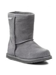 EMU Australia Śniegowce Brumby Lo K10773 Szary. Szare buty zimowe dziewczęce Emu Australia, ze skóry, bez zapięcia. Za 439.99 zł.