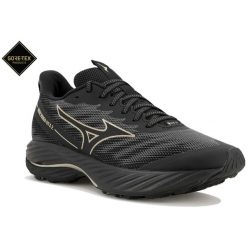 Buty do biegania damskie Mizuno Wave Rider GTX 2 iron gate/ge gold/black. Szare obuwie sportowe damskie Mizuno, bez wzorów, do biegania, mizuno wave. Za 499.99 zł.