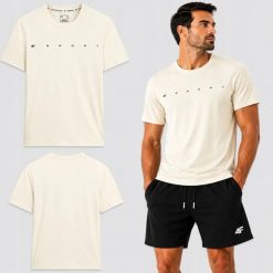 T-SHIRT MĘSKI 4F KOSZULKA BAWEŁNIANA SPORTOWA NA CO DZIEŃ M2661 SS26. Zielone koszulki sportowe męskie 4f, m, bez wzorów, z bawełny, bez kołnierzyka, bez ramiączek, na fitness i siłownię. Za 126.00 zł.