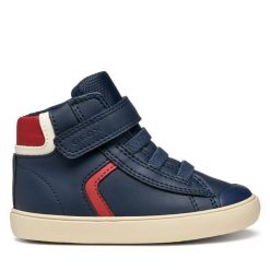 Sneakersy Geox. Niebieskie trampki i tenisówki chłopięce Geox, bez wzorów, bez zapięcia. Za 129.99 zł.