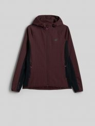 4F Kurtka softshell wiatroodporna damska - czarna XL. Czarne kurtki damskie 4f, xl, bez wzorów, z softshellu, bez kaptura. Za 249.99 zł.