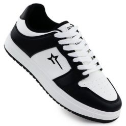 Buty sportowe damskie Big Star RR274A240 czarno-białe czarne. Czarne obuwie sportowe damskie bez wzorów, z materiału. Za 239.49 zł.