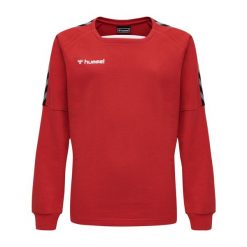 Bluza do piłki ręcznej dla dzieci Hummel hmlAUTHENTIC Training. Czerwone bluzy dla chłopców Hummel, bez wzorów, z polaru, bez ramiączek, bez kaptura. Za 197.55 zł.