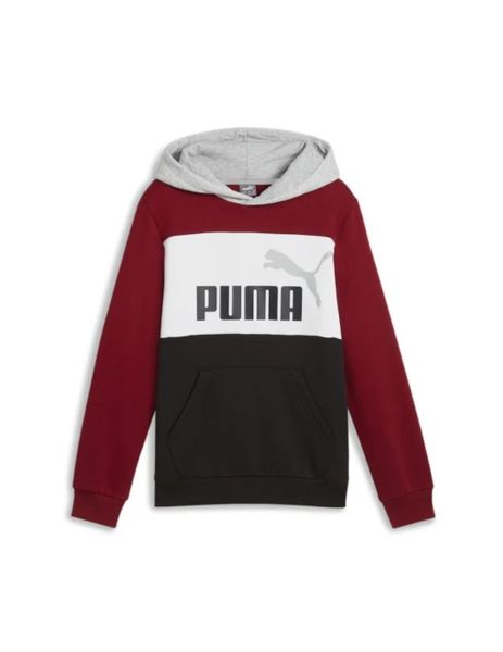 Puma Bluza Ess Block Fl 67971713. Białe bluzy dla chłopców Puma, bez wzorów, z bawełny, bez ramiączek, z kapturem. Za 109.00 zł.