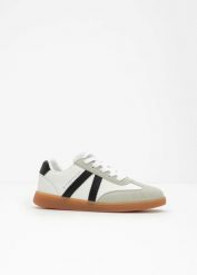 Sneakersy marki Tom Tailor w stylu retro. Białe buty sportowe dziewczęce bonprix, bez wzorów, bez zapięcia. Za 99.99 zł.