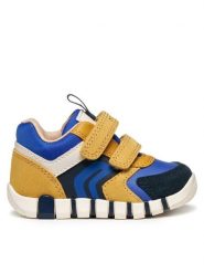 Geox Sneakersy B Iupidoo B3555D 05422 C2QK4 Żółty. Żółte buty sportowe chłopięce Geox, bez wzorów, ze skóry, bez zapięcia. Za 179.99 zł.