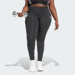 Legginsy Optime Essentials Stash Pocket Full-Length (Plus Size). Czarne legginsy damskie Adidas, plus size, bez wzorów, z elastanu, na fitness i siłownię. Za 199.00 zł.