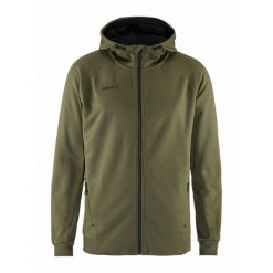 Bluza sportowa męska Craft Adv Unify. Zielone bluzy sportowe męskie Craft, l, bez wzorów, z poliesteru, z kapturem, na fitness i siłownię. Za 421.00 zł.