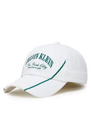 Calvin Klein Czapka z daszkiem LV04F5063G Biały. Białe czapki i kapelusze damskie Calvin Klein, bez wzorów, z bawełny. Za 169.99 zł.