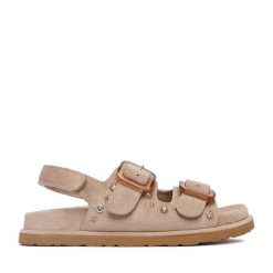 Sandały Roxy. Brązowe sandały dziewczęce Roxy, bez zapięcia. Za 129.99 zł.