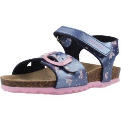 Sandały GEOX B SANDAL CHALKI GIRL Niebieski. Niebieskie sandały damskie Geox, bez wzorów, z syntetyku, bez obcasa, bez zapięcia. Za 105.99 zł.