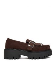 DeeZee Loafersy CEO-HY6688001-1 Brązowy. Brązowe mokasyny damskie DeeZee, z materiału. Za 169.99 zł.