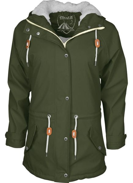 Płaszcz damski Pro-X Elements Kira. Zielone płaszcze damskie PRO-X ELEMENTS, bez wzorów, z polaru, bez kaptura. Za 526.00 zł.