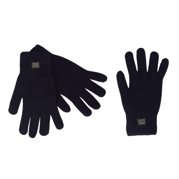 Dziane rękawiczki termiczne Męskie 2 pary. Niebieskie rękawiczki męskie HEAT KEEPER, bez wzorów, z dzianiny, eleganckie. Za 128.95 zł.