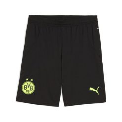 Męskie szorty Borussia Dortmund 24/25 PUMA Black White. Białe krótkie spodenki sportowe męskie Puma, m, bez wzorów, do piłki nożnej. W wyprzedaży za 160.00 zł.