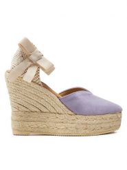 Manebi Espadryle Hamptons Heart-Shaped Wedge Espadrilles W 1.3 WH Fioletowy. Fioletowe espadryle damskie Manebi, bez wzorów, ze skóry, bez obcasa, bez zapięcia. Za 639.99 zł.