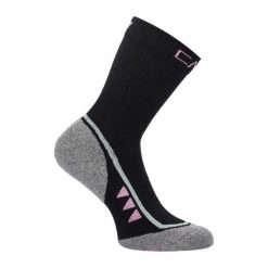 Skarpety trekkingowe dla kobiet CMP Supersoft 50. Czarne skarpety damskie CMP, bez wzorów, z bawełny. Za 43.99 zł.
