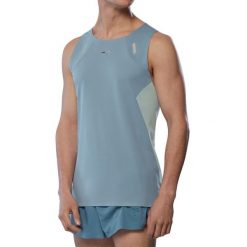 Tank top Mizuno Tech Light. Niebieskie t-shirty męskie Mizuno, bez wzorów, sportowe, bez kołnierzyka. Za 276.50 zł.