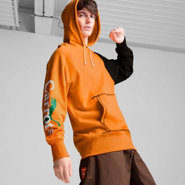 Bluza z kapturem Puma x Carrots. Brązowe bluzy męskie Puma, m, bez wzorów, z bawełny, z kapturem. Za 243.99 zł.