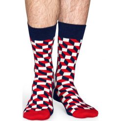 Happy Socks - Skarpety Filled Optic. Szare skarpety męskie Happy Socks. W wyprzedaży za 29.90 zł.