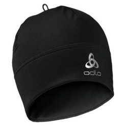 Czapka do biegania dla dorosłych Odlo Hat Polyknit Warm Eco. Czarne czapki i kapelusze damskie Odlo, na zimę, bez wzorów, sportowe. Za 89.99 zł.