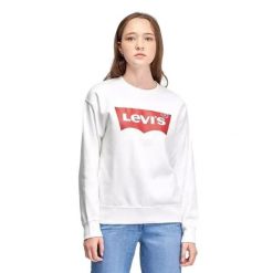 Bluza Z Grafiką Dla Pań I Panów. Białe bluzy damskie Levi's, m, bez wzorów, z bawełny, z kapturem. Za 448.99 zł.